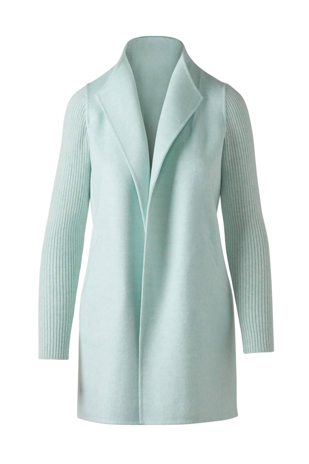 Kinross Women's Rib Sleeve Coat in seaglass - women's jacket