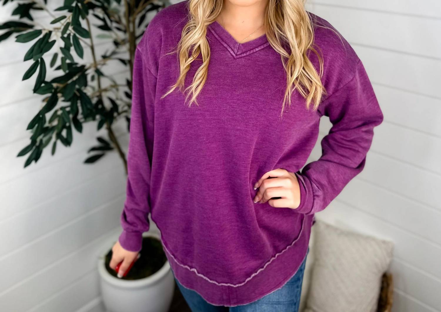 Jadyk - Cotton Blend Long Sleeve Weekender Sweatshirt