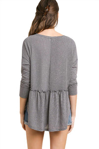 Umgee - Babydoll Striped Top