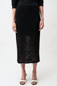 Joseph Ribkoff - Open Stitch Pencil Skirt