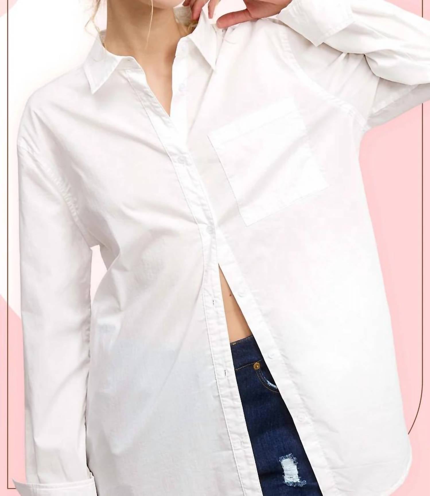 La Miel - Classic Collared Button Down Poplin Shirts