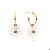 Capucine De Wulf - Women's Mermaid Garden Hoops With Flower Charm
