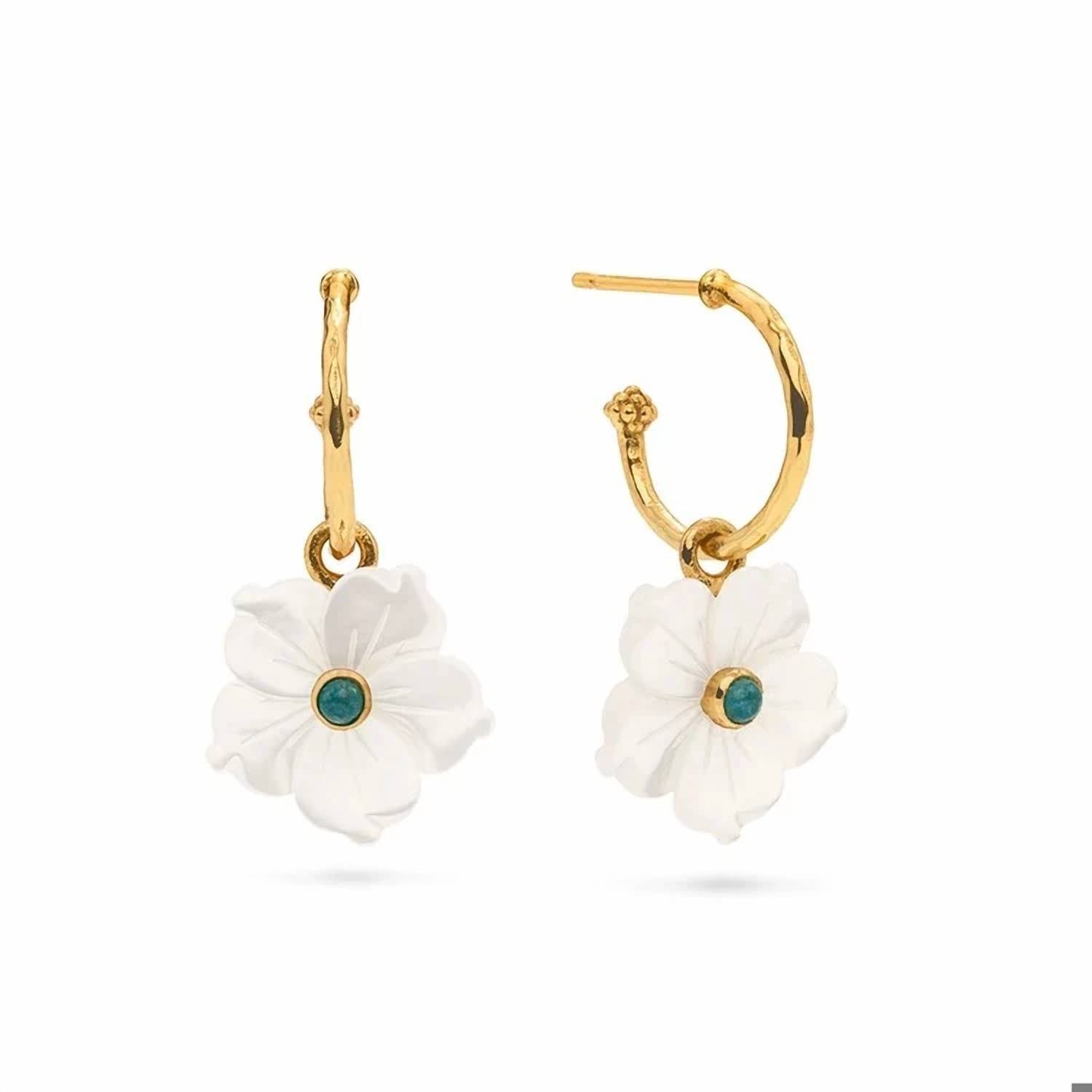 Capucine De Wulf - Women's Mermaid Garden Hoops With Flower Charm