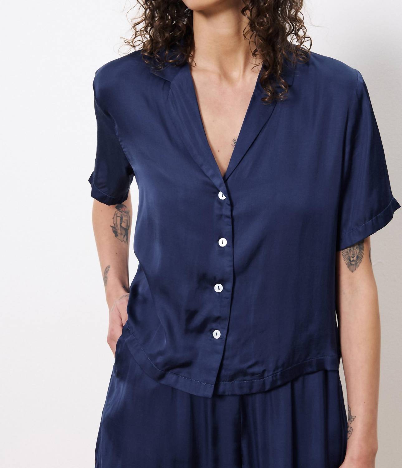 Frnch - Chelly Satin Collared Shirt