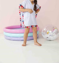 Girl's Seersucker Tassel Cover-Up