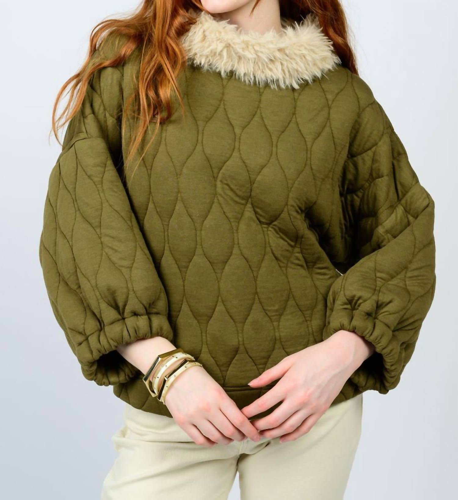 Ivy Jane - Poof Sleeve Quilted Popover Top