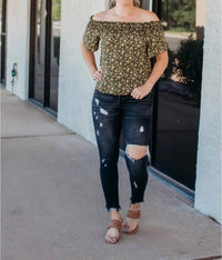 Gilli - Ditsy Off-the-shoulder Top