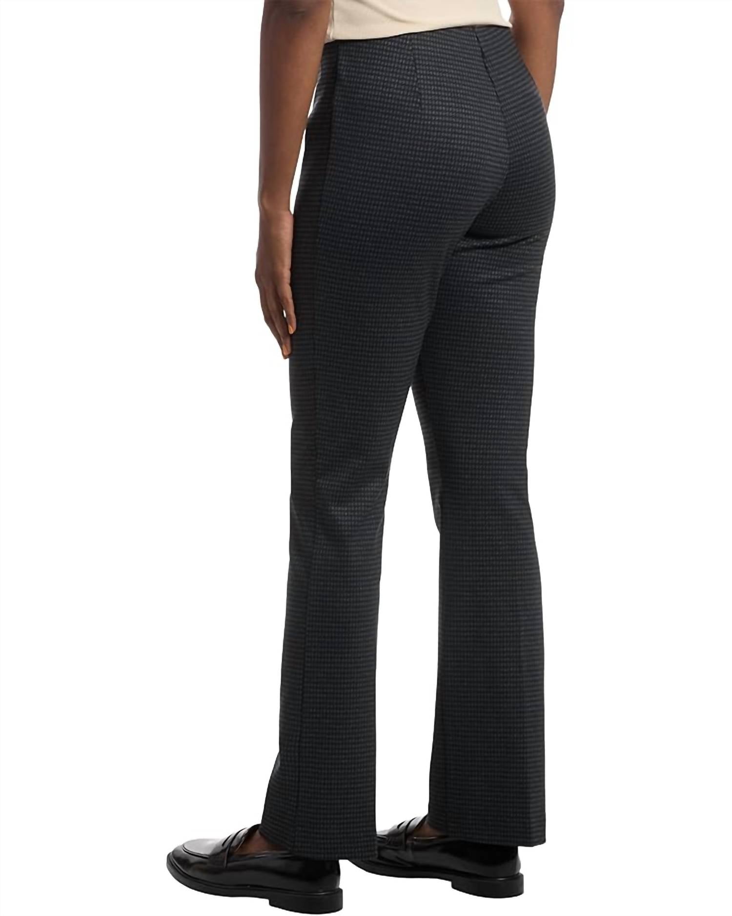Elliott Lauren - Houndstooth Straight Pull On Pants