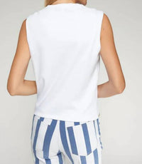 Vilagallo - Wavy Hem Sleeveless Top