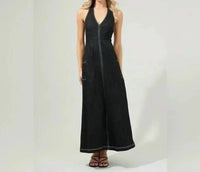 Sugarlips - Sulema Halter Denim Dress