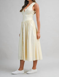 MABLE Serena Dress in off white - women's dress - alternate view