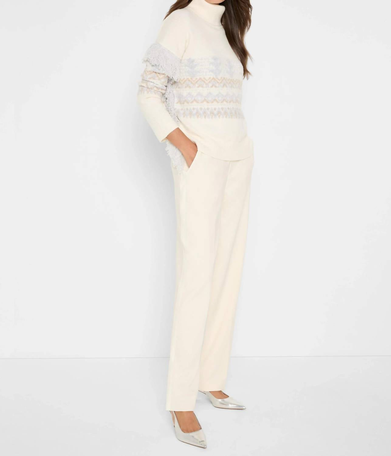 Nic + Zoe - Tinsley Trimmed Fringe Sweater