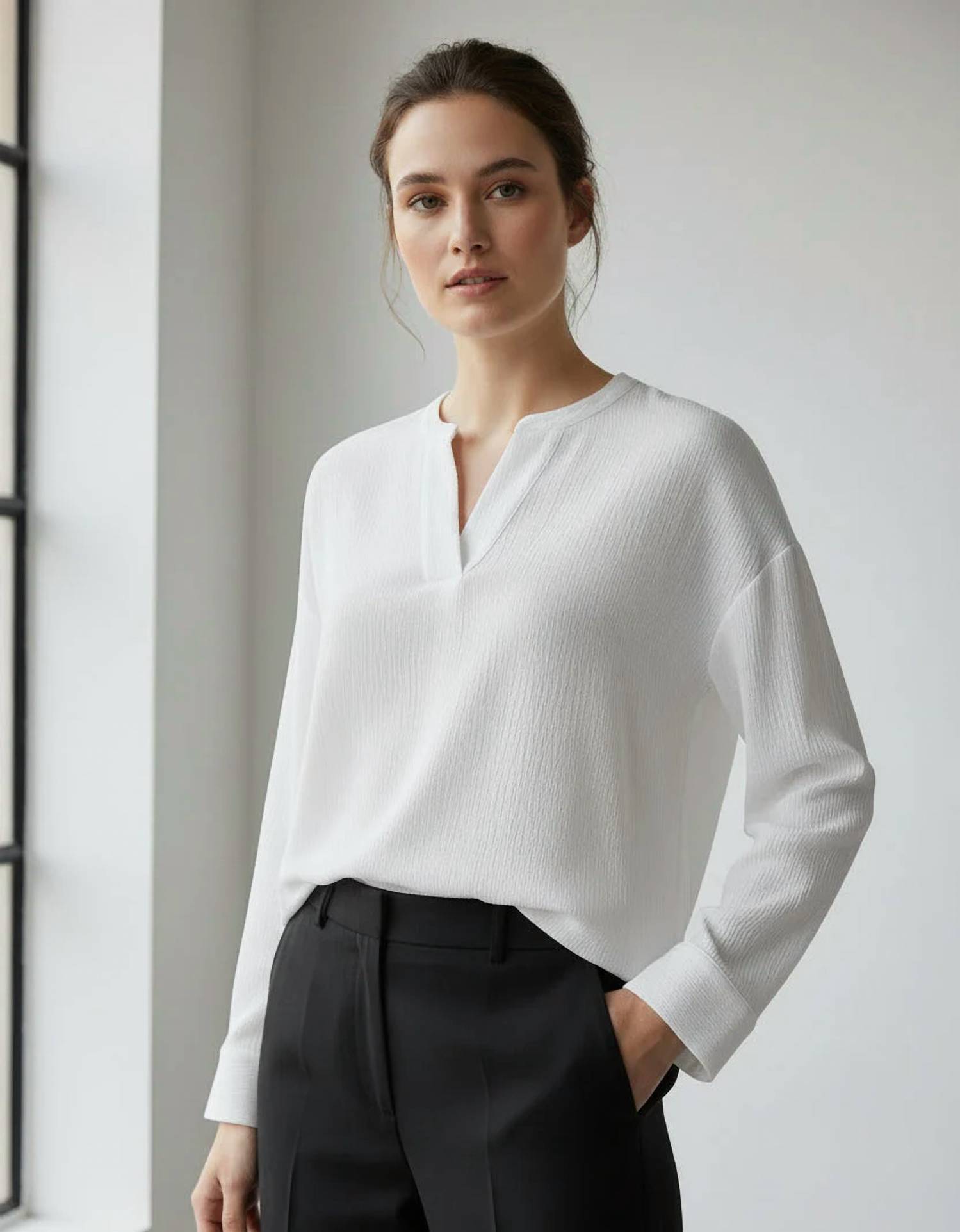 Fun 2 Fun - Ireland Textured Long Sleeve Top