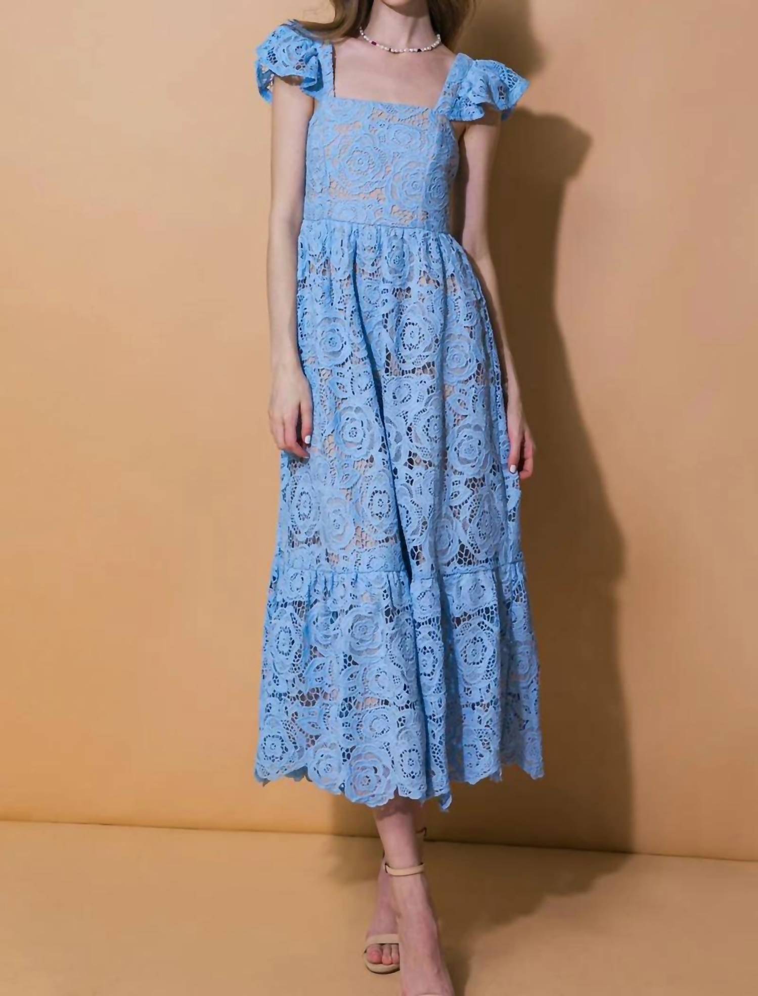 Flying Tomato - Tuscany Lace Midi Dress