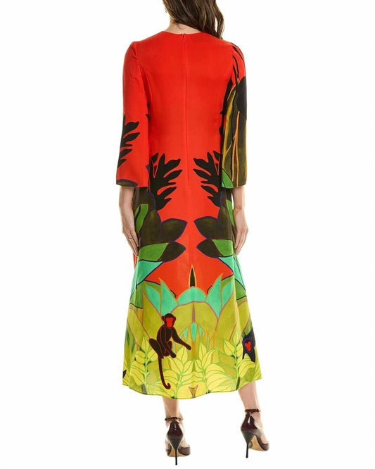 Valentino - Printed Silk Maxi Dress