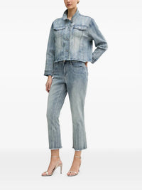 Joseph Ribkoff - Rhinestone-detail Frayed Jeans