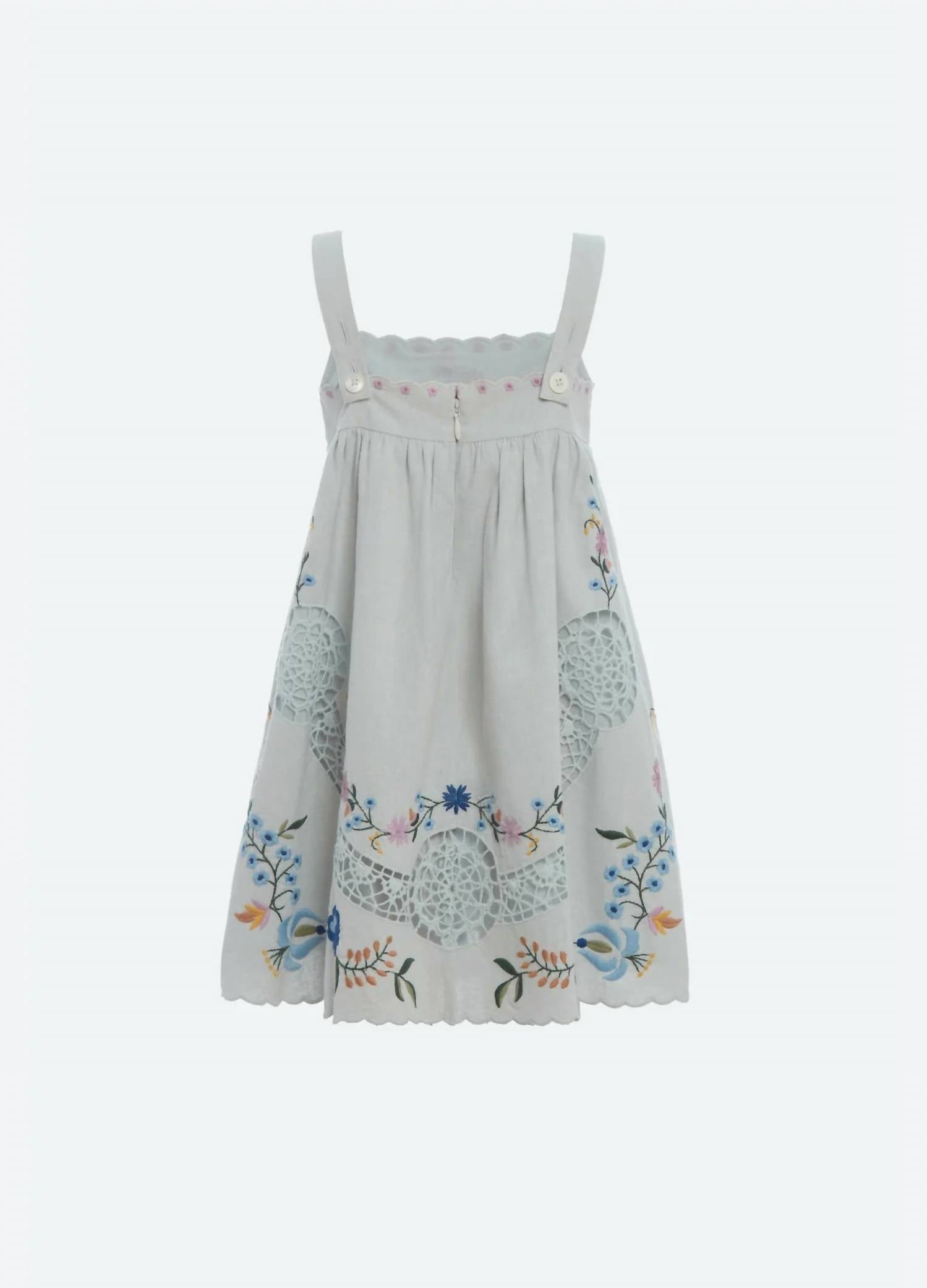 Sea - Girl's Celia Embroidery Tank Dress
