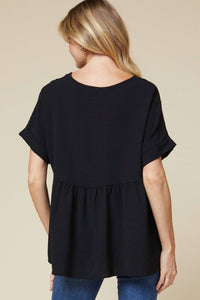 Entro - Textured Babydoll Top