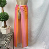 Kendall + Kylie - Open Front Sheer Maxi Skirt