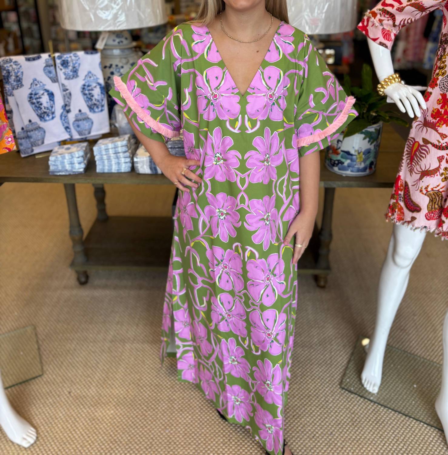 House Of Mbr - Palm House Caftan Dress