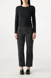 AMO Cate Cropped Jean in washed black - women's jeans