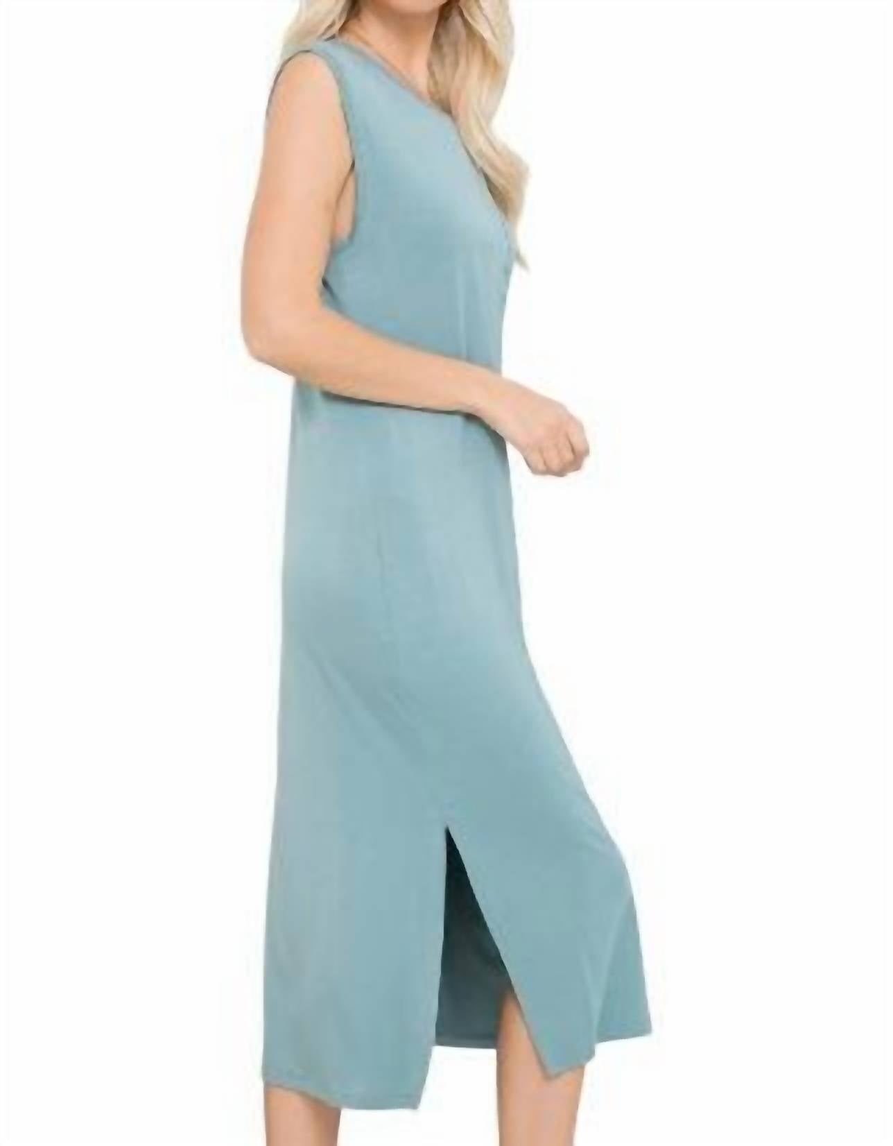 Sweet Lovely By Jen - Casual Knit Jersey Mid Length Dress - Plus