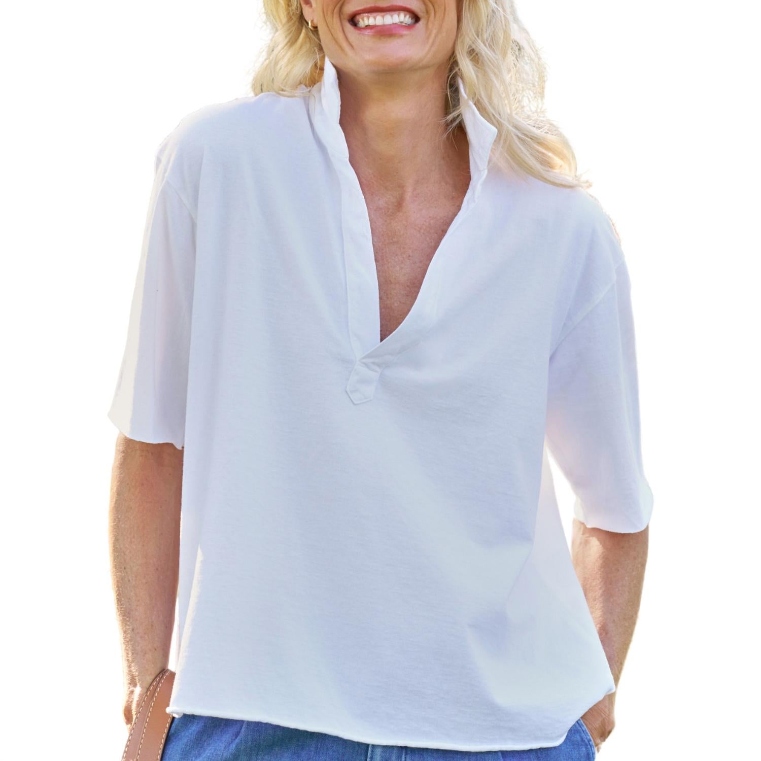 Frank & Eileen - Patty Short Sleeve Popover Top