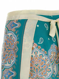 Pinko - Women's Paisley Print Side-tie Shorts