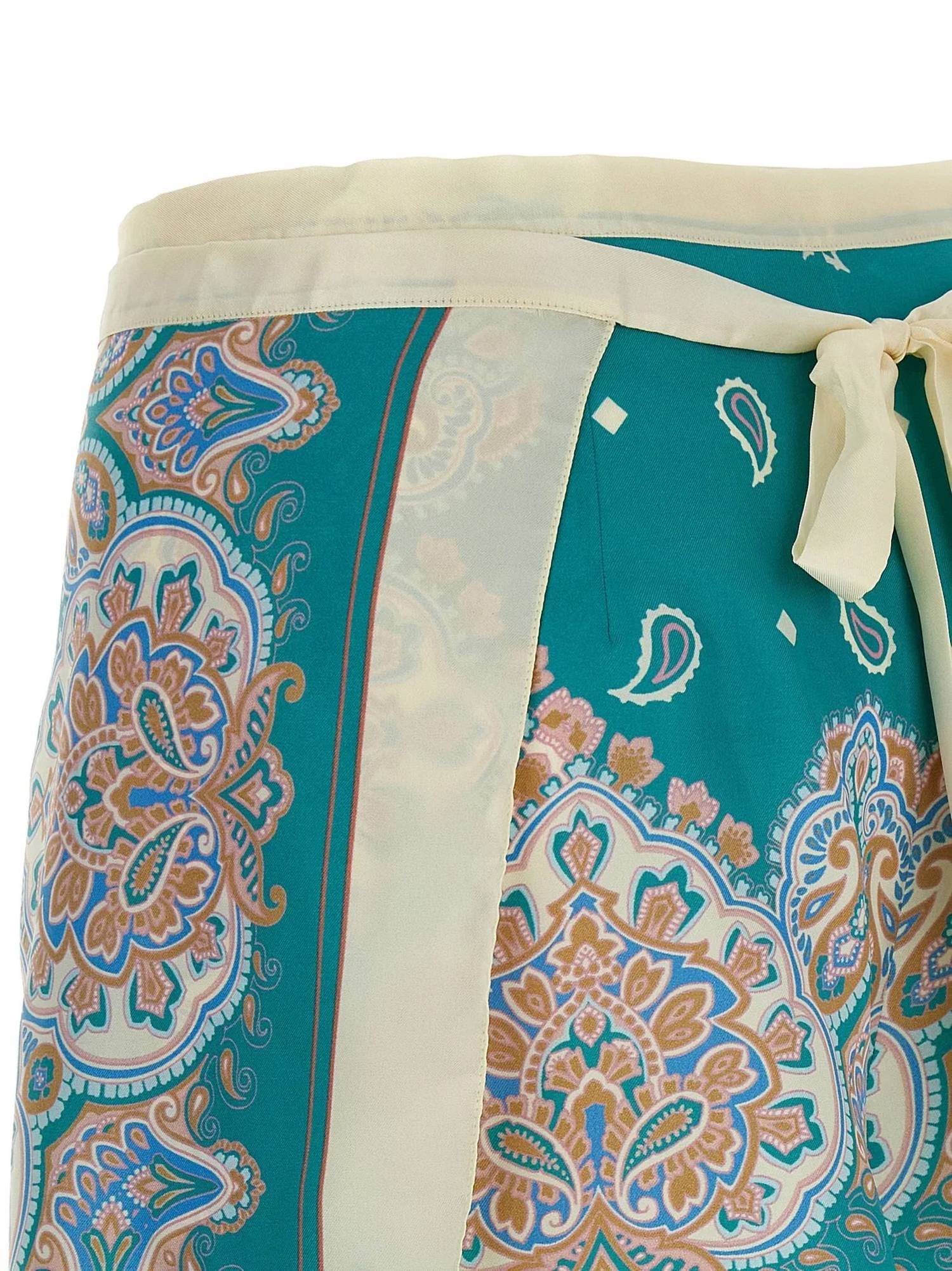 Pinko - Women's Paisley Print Side-tie Shorts