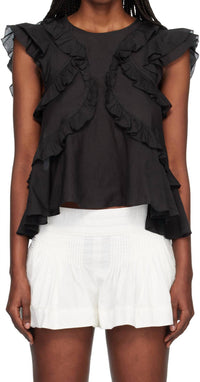 ISABEL MARANT Nalou Blouse in black - women's blouse