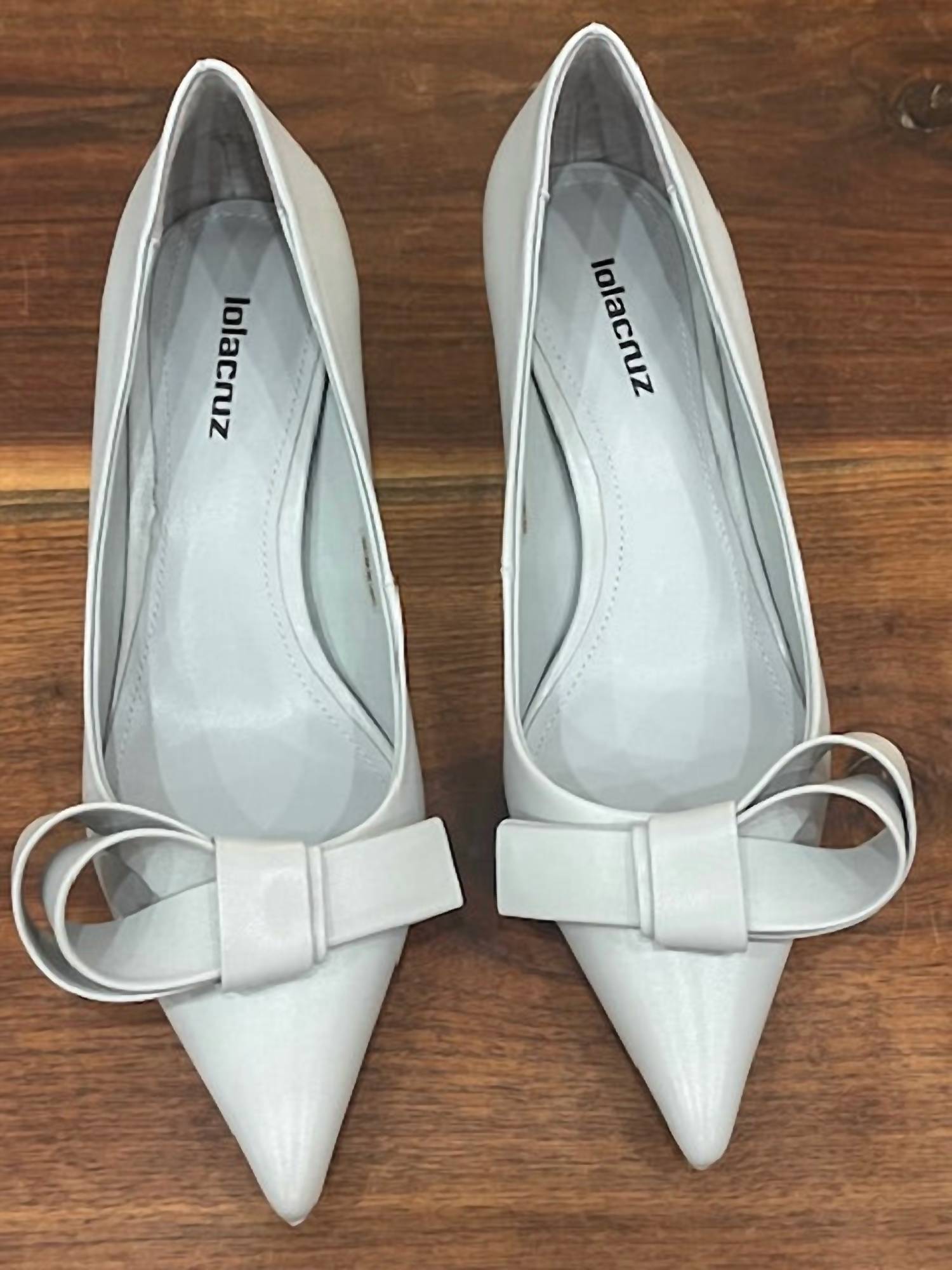 LOLA CRUZ Women's Cynthia Pump in gray - women's heels - detail view