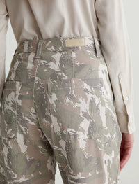 AG Jeans Fiona High Rise Barrel Trousers in urban camo grey multi - women's pants - view 6