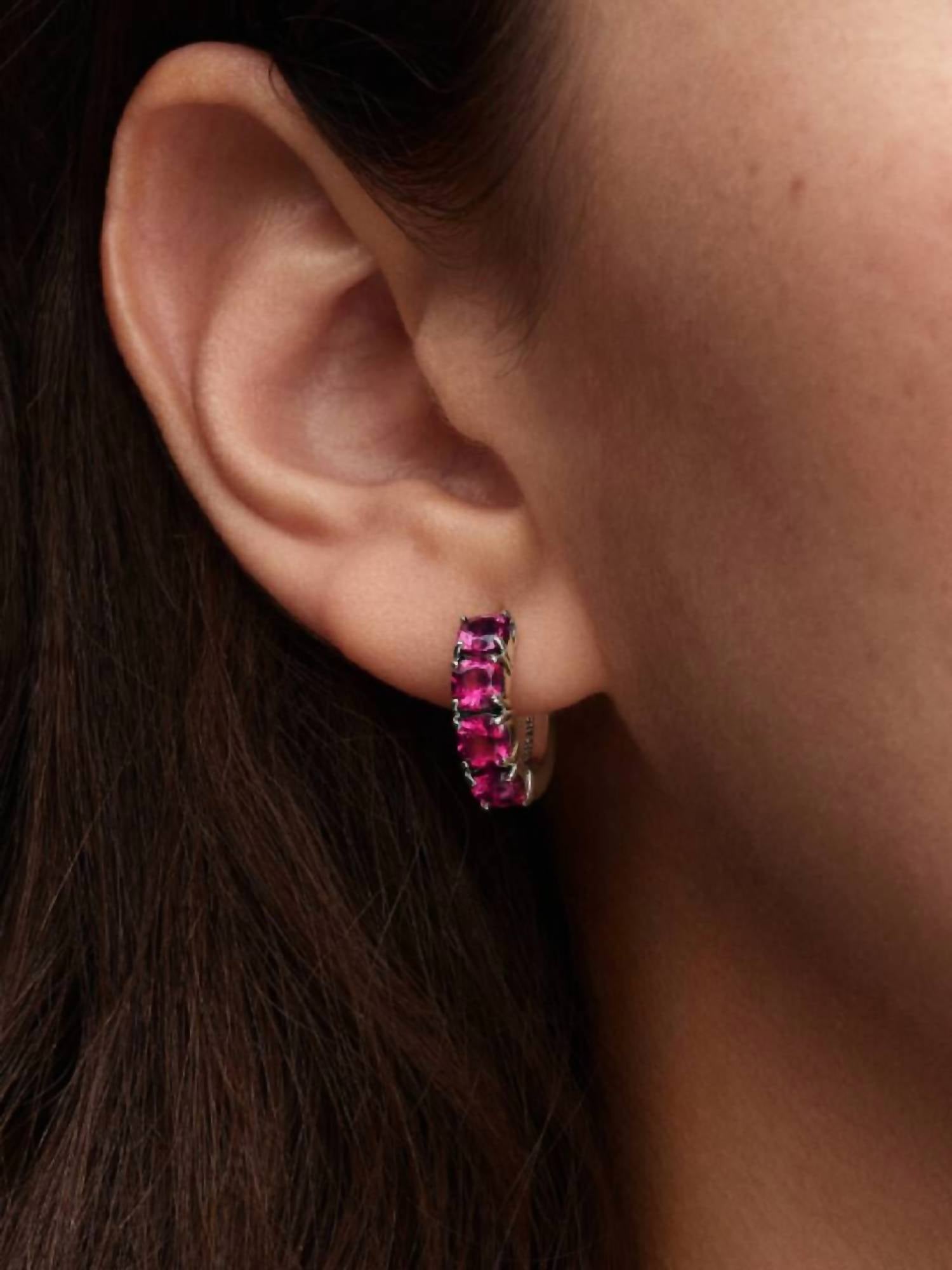 Pandora - Pink Hoop Earrings