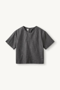 The Garment Mitch Crewneck Boxy Top in grey melange - women's t-shirt - view 4