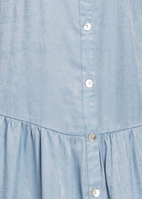 Calista - Ranunculus Drop Waist Knee Length Shirt Dress