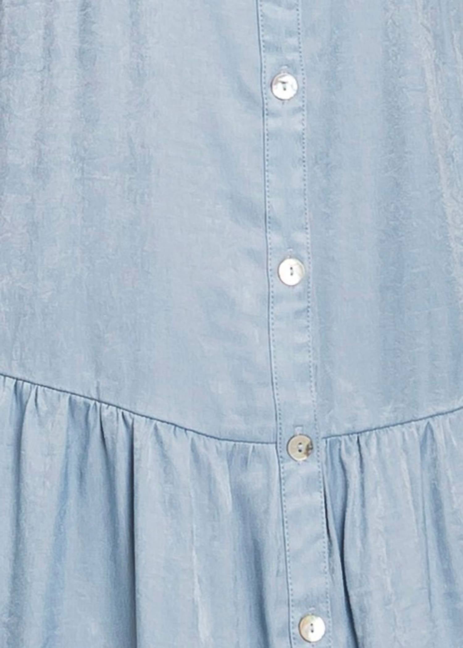 Calista - Ranunculus Drop Waist Knee Length Shirt Dress