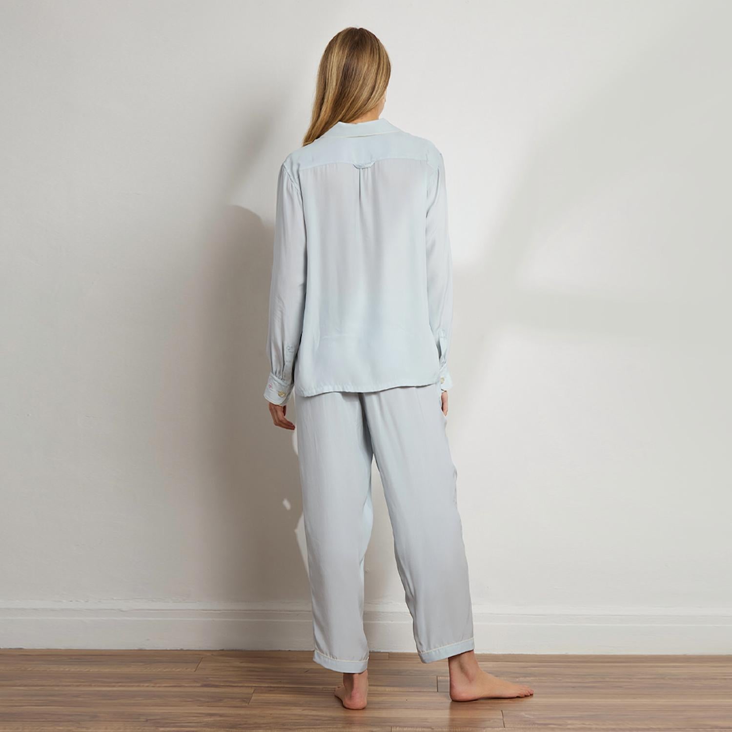 The Sleep Code - Women's Washable Silk Long Pj Set