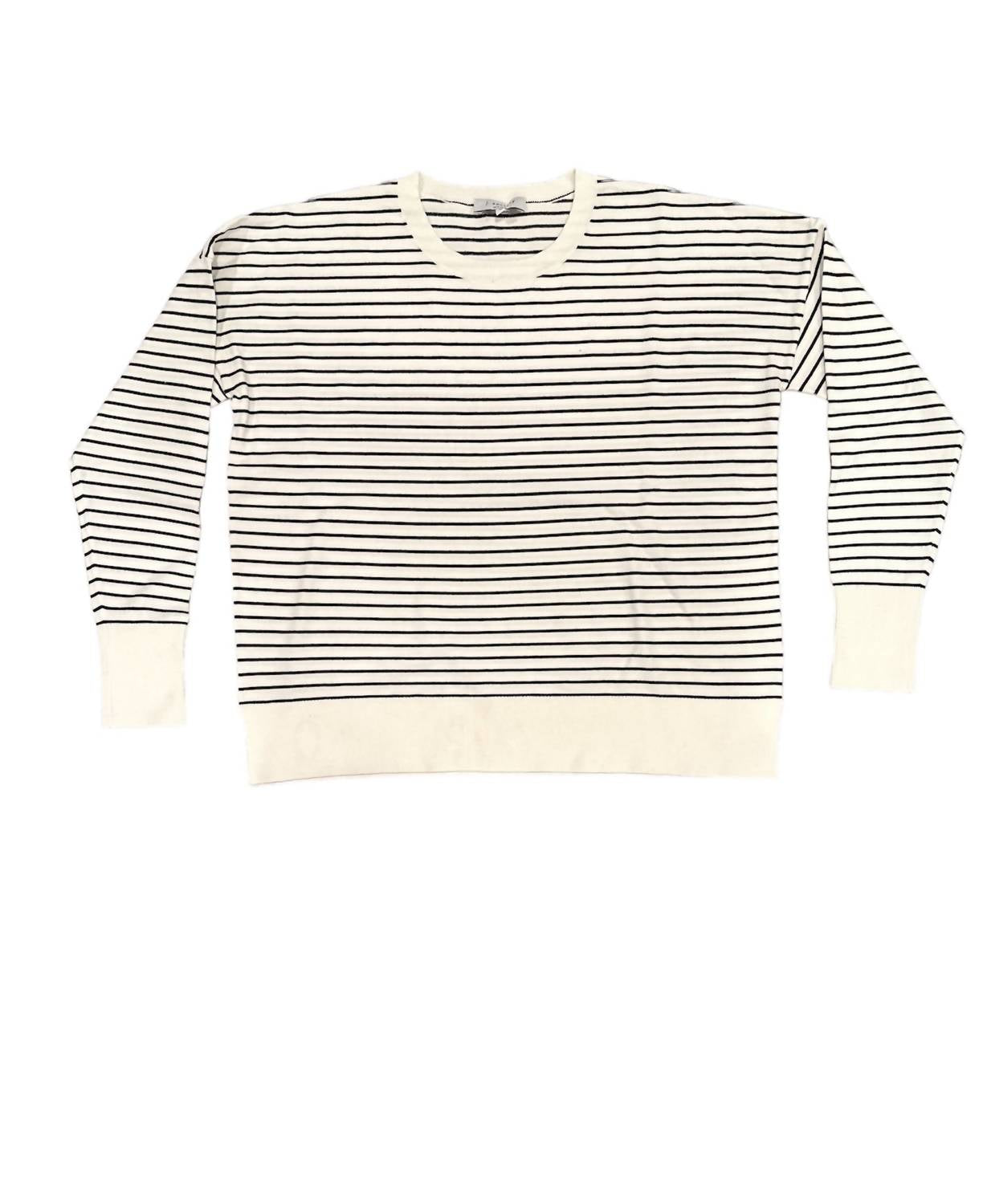 J. Society - Women's Boxy Stripe Crew Sweater
