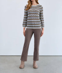 Fdj - 3/4 Sleeve Stripe Sweater