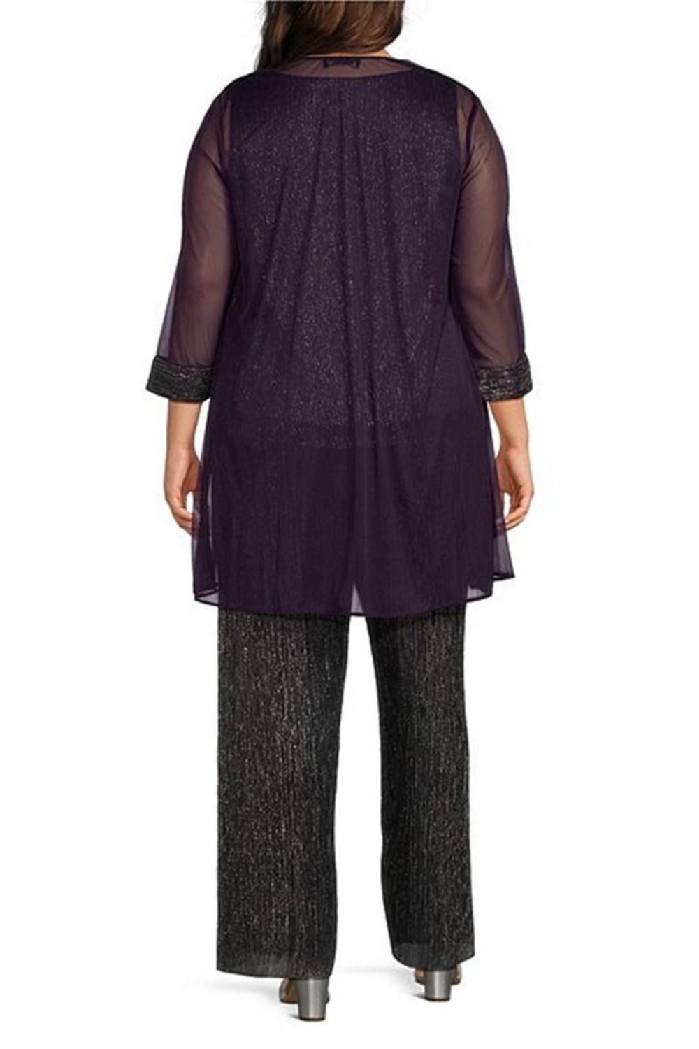 R&M Richards - 3-Piece Metallic Evening Pants Set