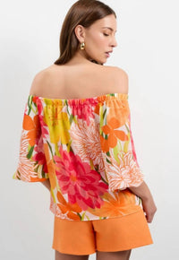 Trina Turk Vittoria Top in multi floral - women's blouse - alternate view