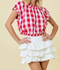 Day + Moon - Multi Tiered Knit Mini Skort