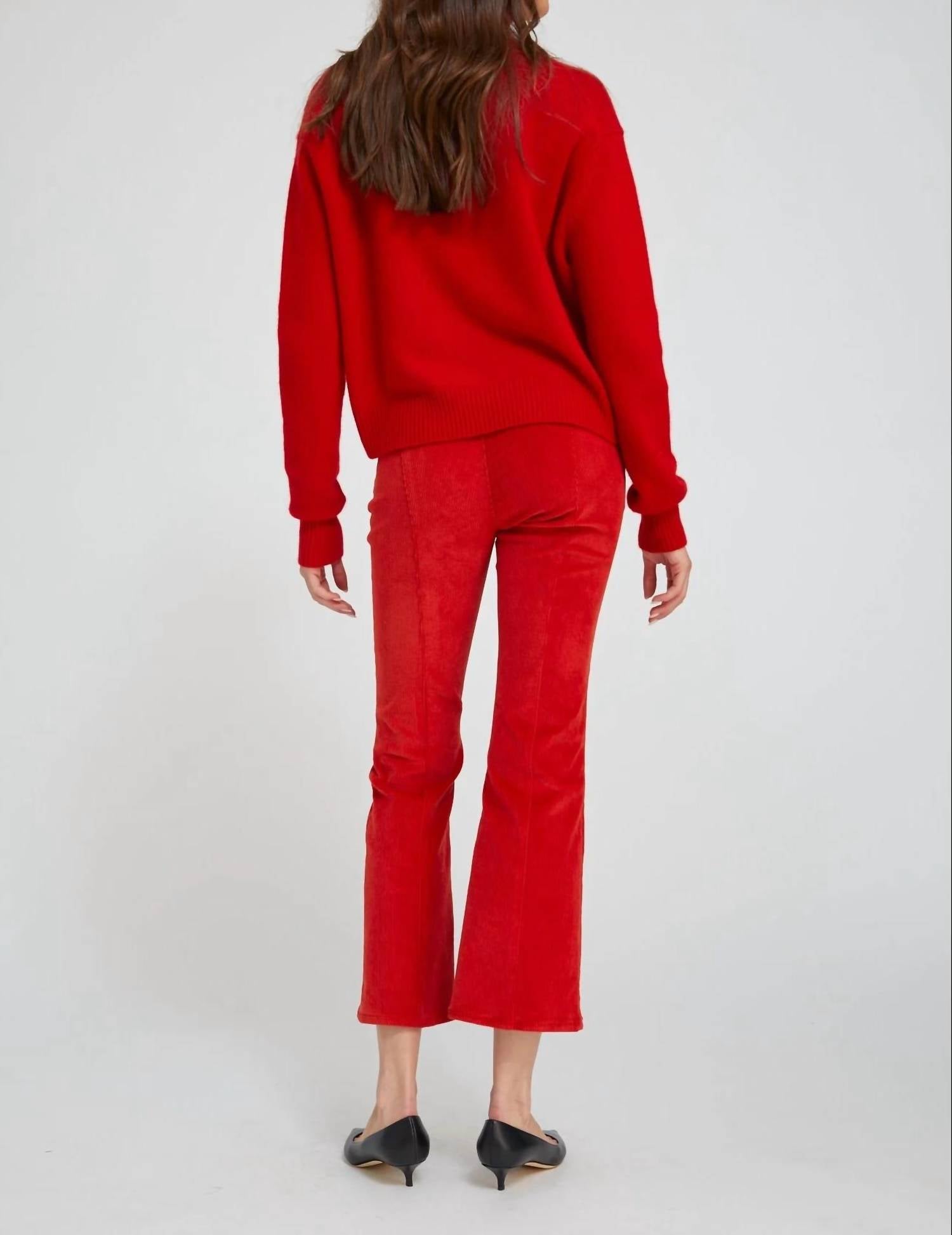 Sprwmn - Ankle Flare Pants With Princess Seam