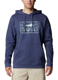 Columbia Pfg Seasonal Graphic Hoodie in deep blue - men's shirt