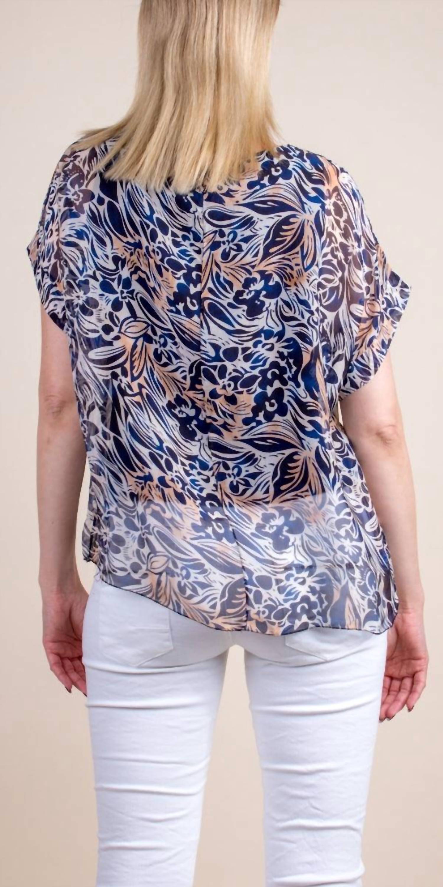 Gigi Moda - Monica Tropical Print Silk Kaftan