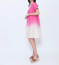 Blueberry - Simply Short Sleeve Midi Dress