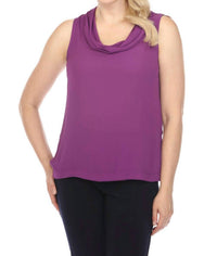 Joseph Ribkoff - Cowl Neck Sleeveless Lightweight Tank