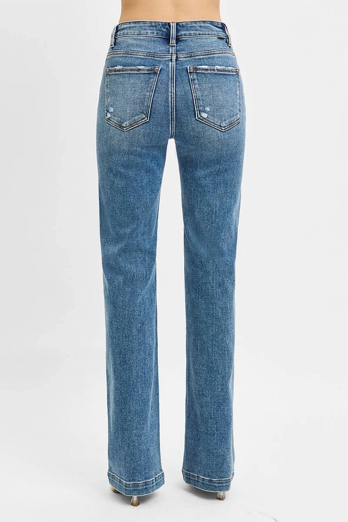 Risen - Tummy Control High Rise Straight Leg Jeans
