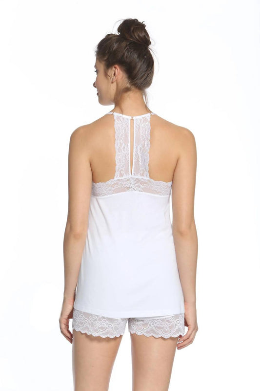 Twelve Eighty Eight - Anais Split Racerback Camisole And Boxer Pajama Set