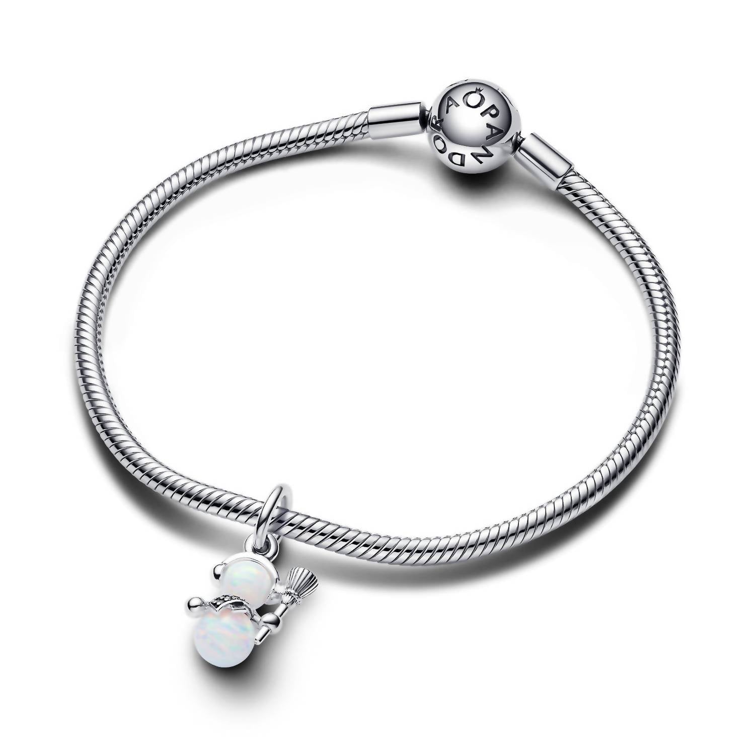 Pandora - Opalescent Snowman Dangle Charm